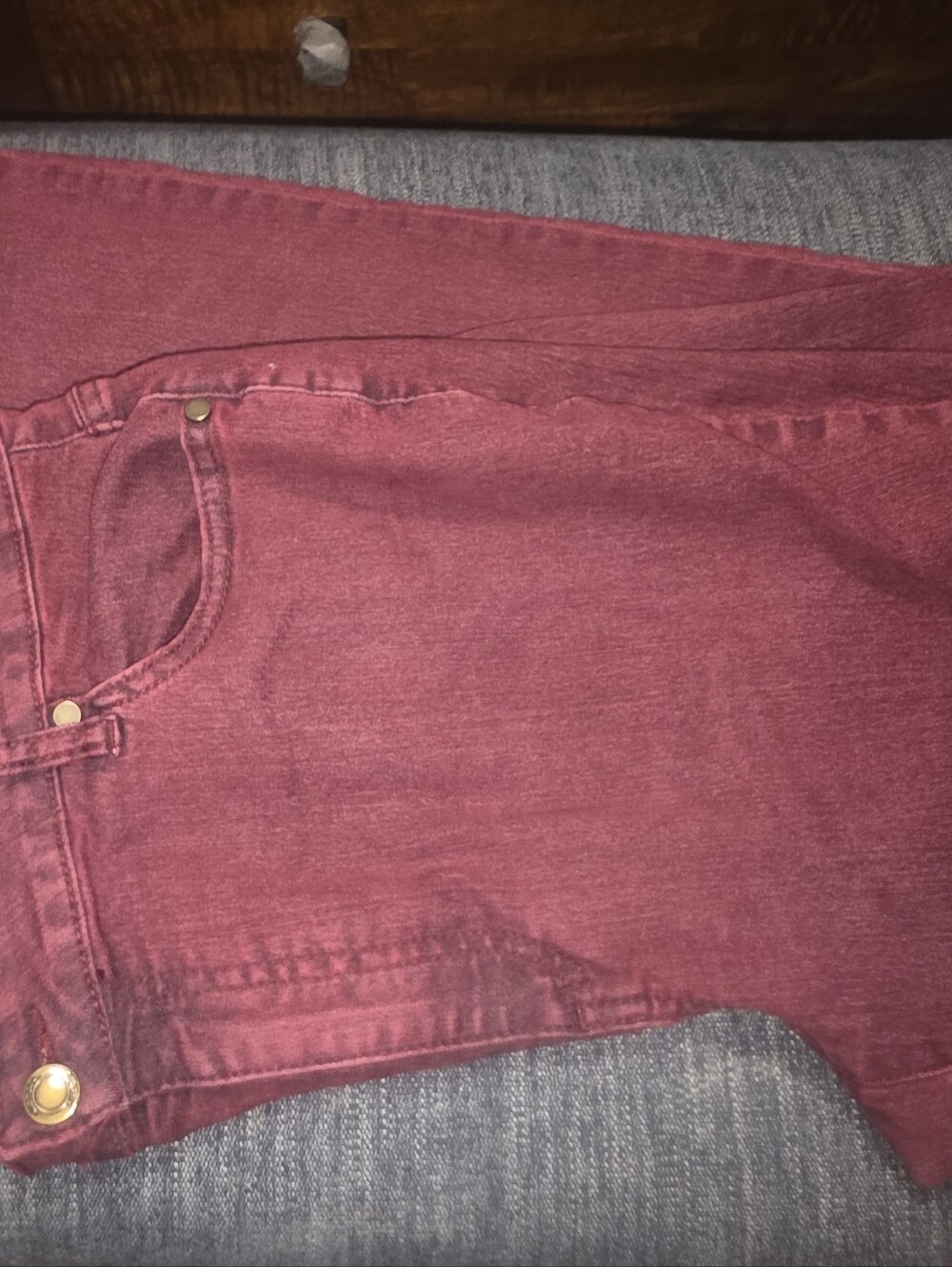 Women’s Burgundy Bootut Jeans With Stretch